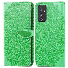 Custodia Portafoglio In Pelle Fantasia Modello Cover con Supporto S04D per Samsung Galaxy A15 LTE Verde