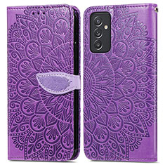 Custodia Portafoglio In Pelle Fantasia Modello Cover con Supporto S04D per Samsung Galaxy A34 5G Viola