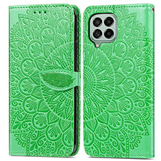 Custodia Portafoglio In Pelle Fantasia Modello Cover con Supporto S04D per Samsung Galaxy M53 5G Verde