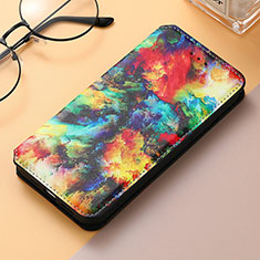 Custodia Portafoglio In Pelle Fantasia Modello Cover con Supporto S04D per Samsung Galaxy S25 Ultra 5G Multicolore