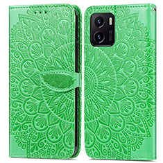 Custodia Portafoglio In Pelle Fantasia Modello Cover con Supporto S04D per Vivo Y10 t1 Verde