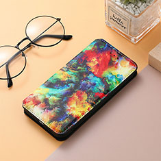 Custodia Portafoglio In Pelle Fantasia Modello Cover con Supporto S04D per Xiaomi Poco C55 Multicolore