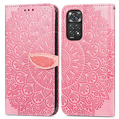 Custodia Portafoglio In Pelle Fantasia Modello Cover con Supporto S04D per Xiaomi Redmi Note 12 Pro 4G Oro Rosa