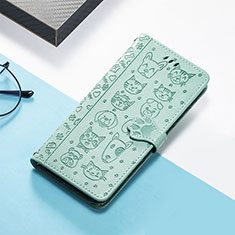 Custodia Portafoglio In Pelle Fantasia Modello Cover con Supporto S05D per Huawei Honor 80 Pro 5G Verde