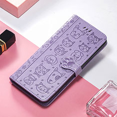 Custodia Portafoglio In Pelle Fantasia Modello Cover con Supporto S05D per Huawei Honor 80 Pro 5G Viola