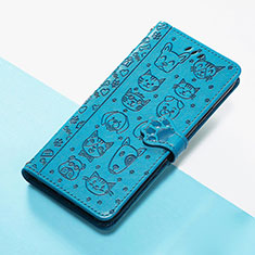 Custodia Portafoglio In Pelle Fantasia Modello Cover con Supporto S05D per Huawei Nova 9 Blu