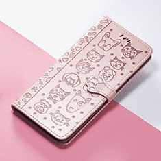 Custodia Portafoglio In Pelle Fantasia Modello Cover con Supporto S05D per Huawei Nova 9 Oro Rosa