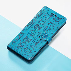 Custodia Portafoglio In Pelle Fantasia Modello Cover con Supporto S05D per Huawei Nova 9 SE Blu