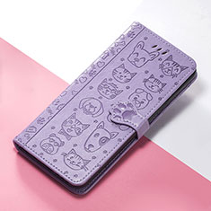 Custodia Portafoglio In Pelle Fantasia Modello Cover con Supporto S05D per Motorola Moto Edge (2023) 5G Viola