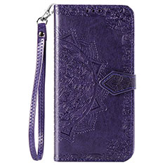 Custodia Portafoglio In Pelle Fantasia Modello Cover con Supporto S05D per Samsung Galaxy M11 Viola