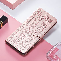 Custodia Portafoglio In Pelle Fantasia Modello Cover con Supporto S05D per Xiaomi Poco C55 Oro Rosa