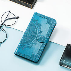 Custodia Portafoglio In Pelle Fantasia Modello Cover con Supporto S05D per Xiaomi Redmi 11A 4G Blu