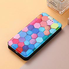 Custodia Portafoglio In Pelle Fantasia Modello Cover con Supporto S06D per Huawei Enjoy 50 Colorato