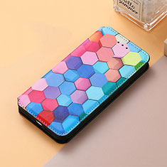 Custodia Portafoglio In Pelle Fantasia Modello Cover con Supporto S06D per Huawei Enjoy 50z Colorato