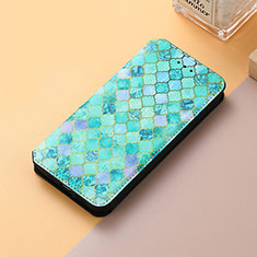 Custodia Portafoglio In Pelle Fantasia Modello Cover con Supporto S06D per Huawei Honor 60 Pro 5G Verde