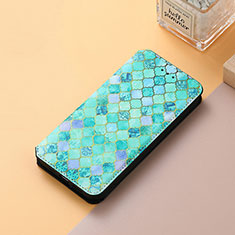 Custodia Portafoglio In Pelle Fantasia Modello Cover con Supporto S06D per Huawei Honor Magic3 5G Verde