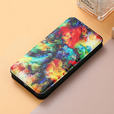 Custodia Portafoglio In Pelle Fantasia Modello Cover con Supporto S06D per Huawei Nova Y61 Multicolore