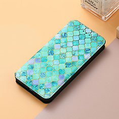 Custodia Portafoglio In Pelle Fantasia Modello Cover con Supporto S06D per Huawei Nova Y61 Verde