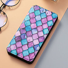 Custodia Portafoglio In Pelle Fantasia Modello Cover con Supporto S06D per Samsung Galaxy S22 Plus 5G Viola