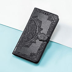 Custodia Portafoglio In Pelle Fantasia Modello Cover con Supporto S07D per Huawei Enjoy 50 Pro Nero