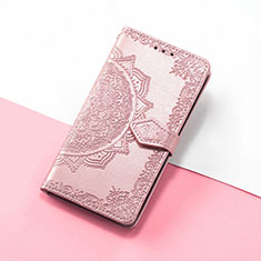 Custodia Portafoglio In Pelle Fantasia Modello Cover con Supporto S07D per Huawei Enjoy 50 Pro Oro Rosa