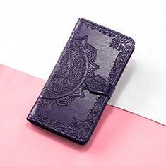 Custodia Portafoglio In Pelle Fantasia Modello Cover con Supporto S07D per Huawei Honor V40 5G Viola