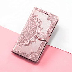 Custodia Portafoglio In Pelle Fantasia Modello Cover con Supporto S07D per Huawei Honor X9 5G Oro Rosa