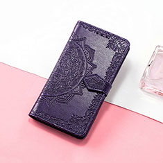 Custodia Portafoglio In Pelle Fantasia Modello Cover con Supporto S07D per Huawei Honor X9 5G Viola