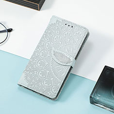 Custodia Portafoglio In Pelle Fantasia Modello Cover con Supporto S08D per Huawei Honor 60 Pro 5G Grigio