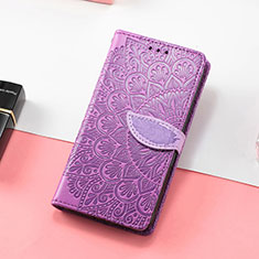 Custodia Portafoglio In Pelle Fantasia Modello Cover con Supporto S08D per Huawei Honor 60 SE 5G Viola