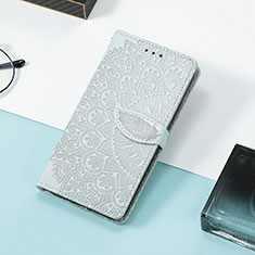 Custodia Portafoglio In Pelle Fantasia Modello Cover con Supporto S08D per Huawei Honor Magic3 Pro 5G Grigio