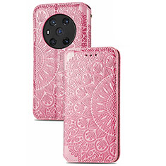 Custodia Portafoglio In Pelle Fantasia Modello Cover con Supporto S09D per Huawei Honor Magic3 5G Oro Rosa