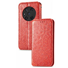 Custodia Portafoglio In Pelle Fantasia Modello Cover con Supporto S09D per Huawei Honor Magic3 5G Rosso