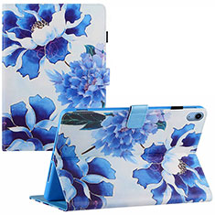 Custodia Portafoglio In Pelle Fantasia Modello Cover con Supporto Y01B per Apple iPad 10.9 (2022) Blu