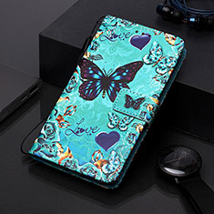 Custodia Portafoglio In Pelle Fantasia Modello Cover con Supporto Y01B per Samsung Galaxy A20s Cielo Blu