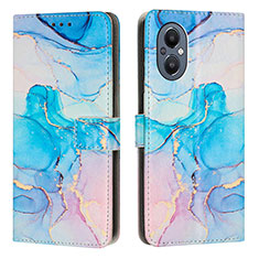 Custodia Portafoglio In Pelle Fantasia Modello Cover con Supporto Y01X per Oppo F21s Pro 5G Cielo Blu