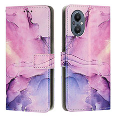 Custodia Portafoglio In Pelle Fantasia Modello Cover con Supporto Y01X per Oppo F21s Pro 5G Viola