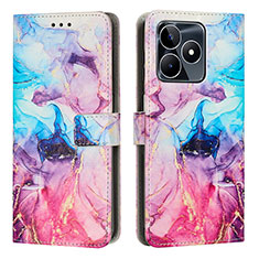 Custodia Portafoglio In Pelle Fantasia Modello Cover con Supporto Y01X per Realme C51 Multicolore