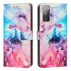 Custodia Portafoglio In Pelle Fantasia Modello Cover con Supporto Y01X per Samsung Galaxy S20 FE 5G Multicolore