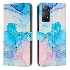 Custodia Portafoglio In Pelle Fantasia Modello Cover con Supporto Y01X per Xiaomi Redmi Note 12 Pro 4G Cielo Blu