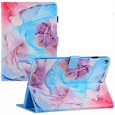 Custodia Portafoglio In Pelle Fantasia Modello Cover con Supporto Y02B per Apple iPad 10.2 (2019) Cielo Blu