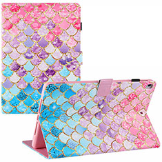 Custodia Portafoglio In Pelle Fantasia Modello Cover con Supporto Y02B per Apple iPad 10.2 (2019) Colorato