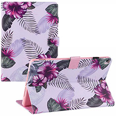 Custodia Portafoglio In Pelle Fantasia Modello Cover con Supporto Y02B per Apple iPad 10.2 (2019) Viola