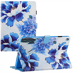 Custodia Portafoglio In Pelle Fantasia Modello Cover con Supporto Y02B per Apple iPad 10.2 (2021) Blu