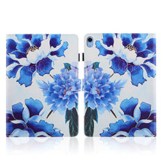 Custodia Portafoglio In Pelle Fantasia Modello Cover con Supporto Y02B per Apple iPad 10.9 (2022) Blu