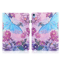 Custodia Portafoglio In Pelle Fantasia Modello Cover con Supporto Y02B per Apple iPad 10.9 (2022) Cielo Blu