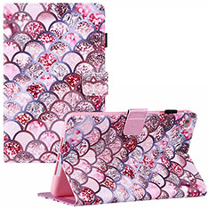 Custodia Portafoglio In Pelle Fantasia Modello Cover con Supporto Y02B per Apple iPad Mini 4 Marrone