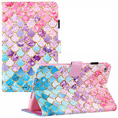 Custodia Portafoglio In Pelle Fantasia Modello Cover con Supporto Y02B per Apple iPad Mini 5 (2019) Colorato