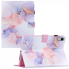 Custodia Portafoglio In Pelle Fantasia Modello Cover con Supporto Y02B per Apple iPad Mini 6 Bianco