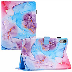 Custodia Portafoglio In Pelle Fantasia Modello Cover con Supporto Y02B per Apple iPad Mini 6 Cielo Blu